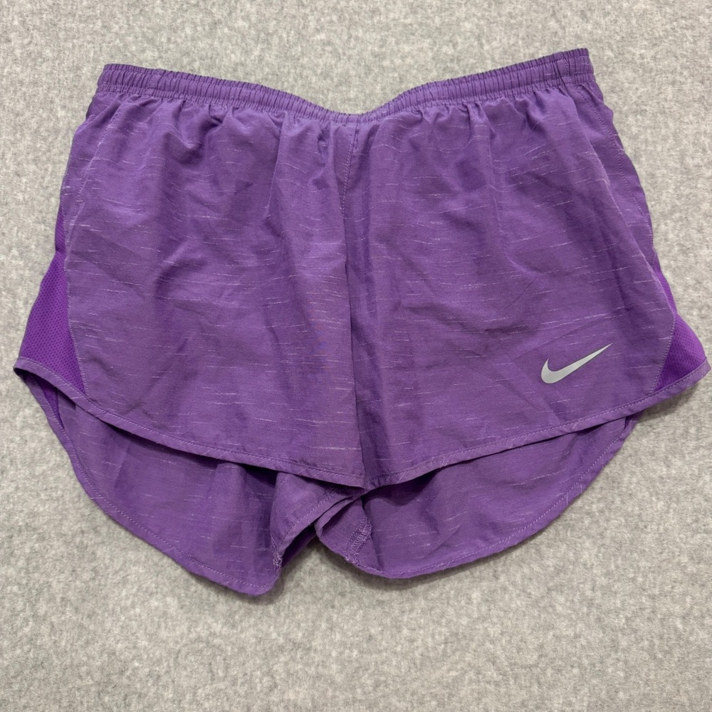 Nike Dri-FIT Womens 3 Inch Running Shorts Purple Heather Large